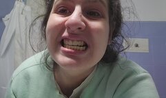 Real Food Stuck Between My Teeth After Eating – Close Up Tooth Brushing, Mouth Cleaning, Spit, Oral Hygiene, Raw and Intimate Dental Fetish Content