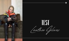 testing leather glove in boots