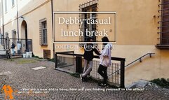 Debby casual lunch break collegue's demolition