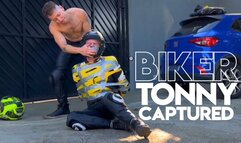 Biker Tonny Captured - Part 1 (720p) Gay Bondage - Gay Domination - Tape Bondage - Biker Gear - Leather - BDSM