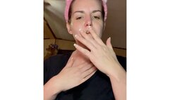 Smoking Fetish Tease – Skincare & Cigarette Seduction