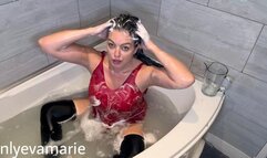 Hair Washing Wet Satin