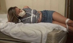 Community College Girl Tied Up and Gagged in Cheap Motel Room out in the woods