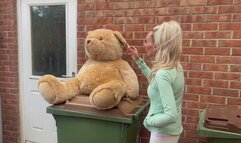 4 plush stuffed toys humiliated and destroyed