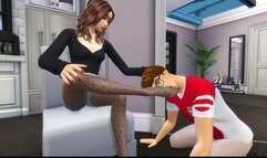 LUNA PUNISHES HER GEEK BOYFRIEND – Sweaty Nylon Feet