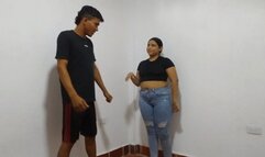 Defeated and Humiliated: She Crushes Him in Mixed Wrestling!