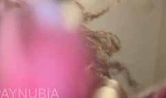 Playful Ebony Giant Girlfriend Teases Her Tiny Yoga ball brat tease tiny shrinking fetish foot fetish