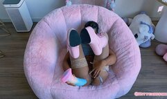 Fucking My Cunt In My Fuzzy Pink Chair