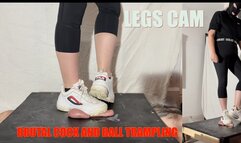 Cruel Raver Girl's Filthy Disruptors Tear Cock and Balls Apart - Full Weight CBT trampling shoejob with rough, chunky FILA sneakers **SEXY LEGS VERSION**