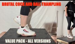 Cruel Raver Girl's Filthy Disruptors Tear Cock and Balls Apart - Brutal CBT trampling shoejob with rough, chunky FILA sneakers **VALUE PACK - ALL FOOTAGE**