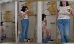 2 Pack Of Toilet Clips Before Going On A Day Trip w Sneezing Huge Dumping Peeing