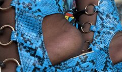 Valeri in latex poping inflatables with heels