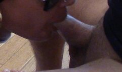 MILF blowjob with sunglasses, close-up