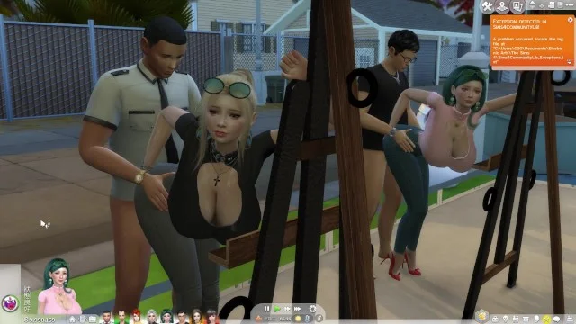 Sims 4:Easel X Painting Frame X Temptation Jeans X Clothed Sex X 6P Porn  Video