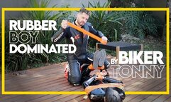 Rubber Boy Dominated by Biker Tonny (1080p) Gay Bondage - Gay Domination - Biker - Rubber - BDSM