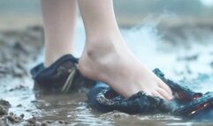 Burning shoes and socks