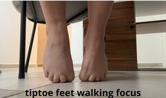tiptoe feet walking focus