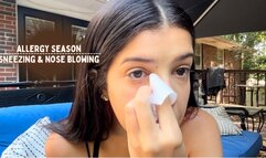 Allergy Season Sneezing & Nose Blowing Feat Aria Nicole 1080p