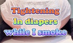 Big baby smoking in diapers