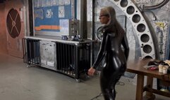 Luna Darling: Catsuit Captive Taped and Gagged, Pt 1 -avi