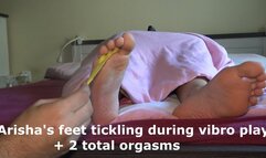 Arisha feet tickling during vibro play+ 2 total orgasm