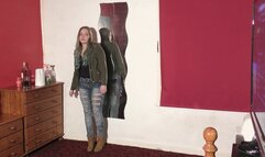 Stepping On His Body To Clean The Mirror (4K)