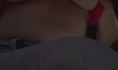 Milking engorged tits in public