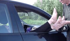 Feet out of car (HD)