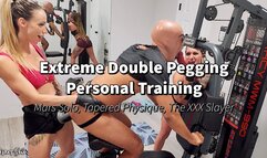 EXTREME DOUBLE PEGGING PERSONAL TRAINING: THE XXX SLAYER, TAPERED PHYSIQUE, MARS SOLO - female domination, anal, fetish, gym, femdom, strap-on, slave training, submissive, anal gaping, dildo, big toys, muscular women, humiliation, domination