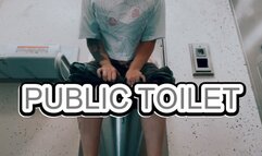 Pissing on public toilet