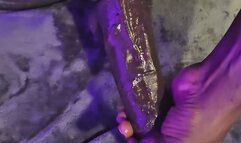 Metal Cockring BBC Cumshot POV