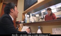 Fuck 2 beautiful girls at the restaurant