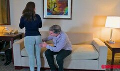 MinxGrrl Tight Leggings Get Her Hard Spankings (WMV Format)