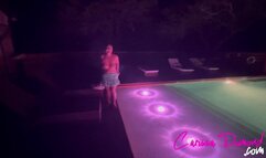 Carissa's early morning skinny dipping at the cabin pool-couldn't help myself!