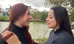 Me and my friend get ready with kisses in a park PART 1 By Ariel And Sasha Cam Full Hd