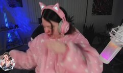 Sick Gamer Girl Has To Log Off