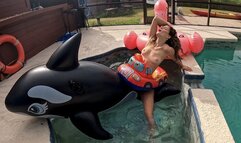 Pool Float Popping with Lifeguard Nathalia 1080