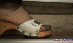 ASMR Heels: Walking the Stairs in Vintage Scholl Clogs