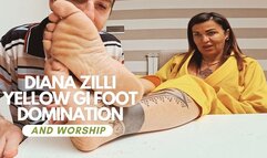 Diana Zilli yellow gi foot worship domination