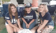 Tailgate Party Diapering! Diapered on game day by Stepmommy Katherine as Stepsister Shelley & her friend Claire watches on and helps! - HD MP4