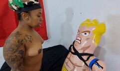 Evil Dwarf Brunette ends the life of the Paulo Troxa doll with her farts and fighting moves Part 4 By Evil Dwarf Cam Full HD