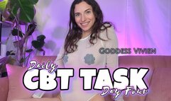 Daily CBT Task Day Four Ball Busting with Goddess Vivien the girl next door