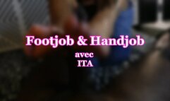 ITA - FOOTJOB & HANDJOB : "Branle-moi fort !"
