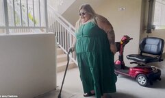 Ivy Davenport: Too Fat to Walk - Almost Immobile USSBBW Struggles to Waddle, Rides Her Bariatric Mobility Scooter, and Gets Stuck - Mp4 1080 hd