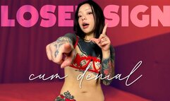 Loser Sign Cum Denial