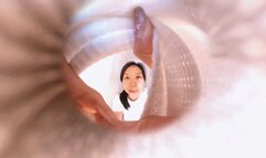 VR360 MARTINA's rotten socks and stinky feet crushed and humiliated the dwarf wrapped up