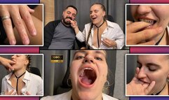 Secretary Bites Fingers and Teases Mouth 1080 - Face Fetish - Vore - Finger Sucking - Drooling - Mouth Fucking - Biting - Teeth - Throat - Moaning - Mouth Fetish