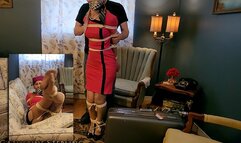 Classic Damsel Struggle-Fest for 1960s Air Hostess from PanAm California, Catherine Sterling, in this Custom Video! HD MP4 file version