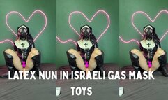 latex nun toys in gas mask israeli
