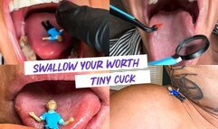 Swallow Your Worth:Dentist Extracts Tiny Cuck From Kandys Mouth